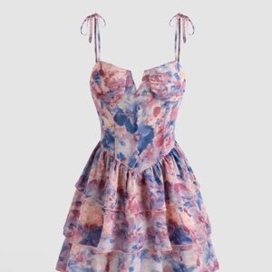 Cider - tie dye corset dress